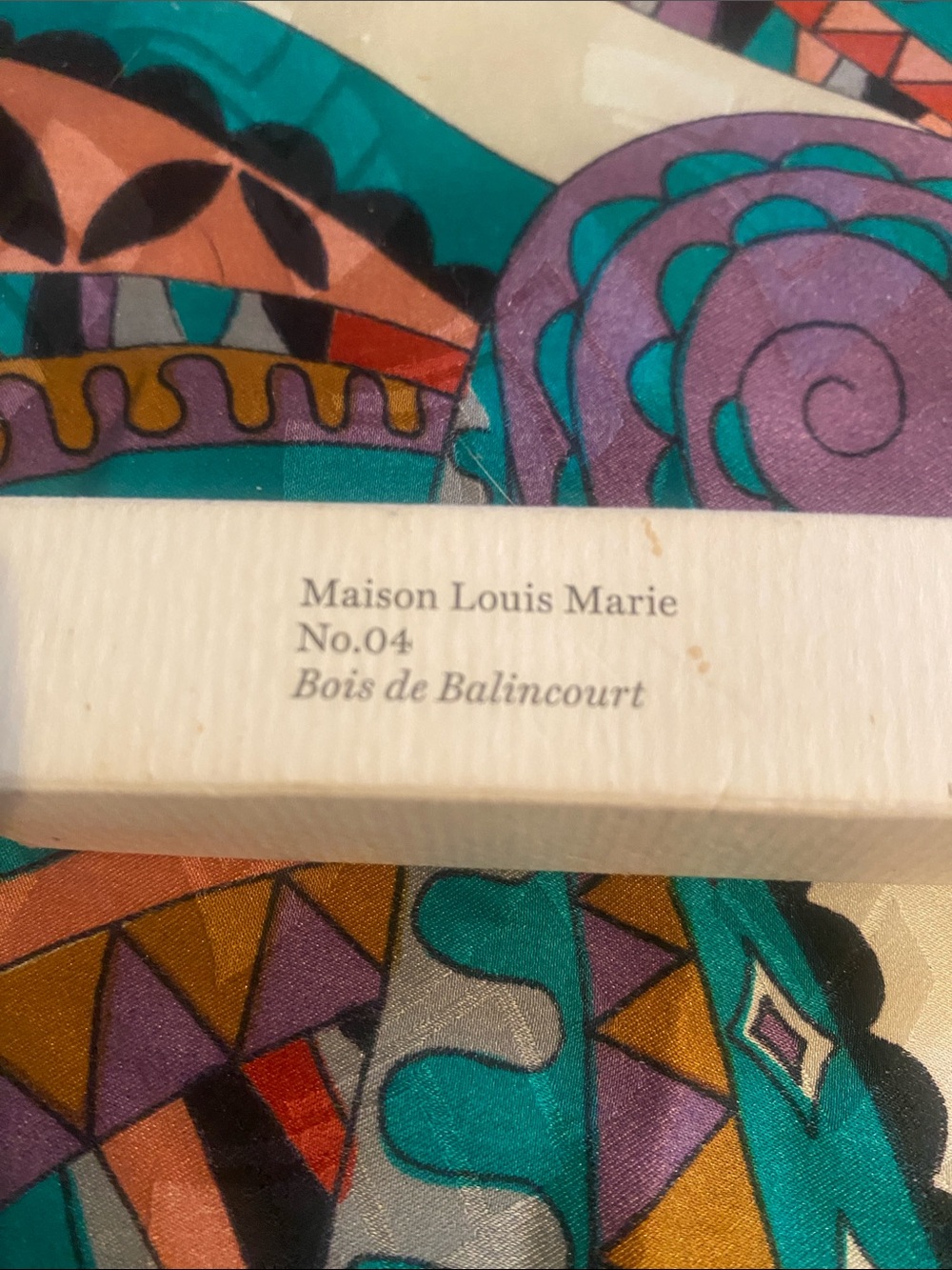 Jo Malone White Fragrance Box with Teal Purple and Black Accents